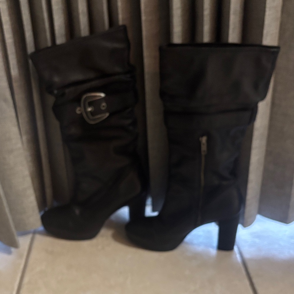 Nine West Black Heeled Boots